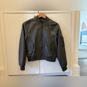 ME+EM Olive Leather Jacket